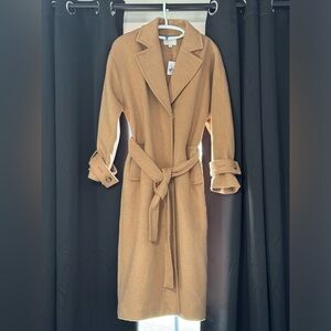 Ann Taylor Loft Modern Tie Waist Trench Coat